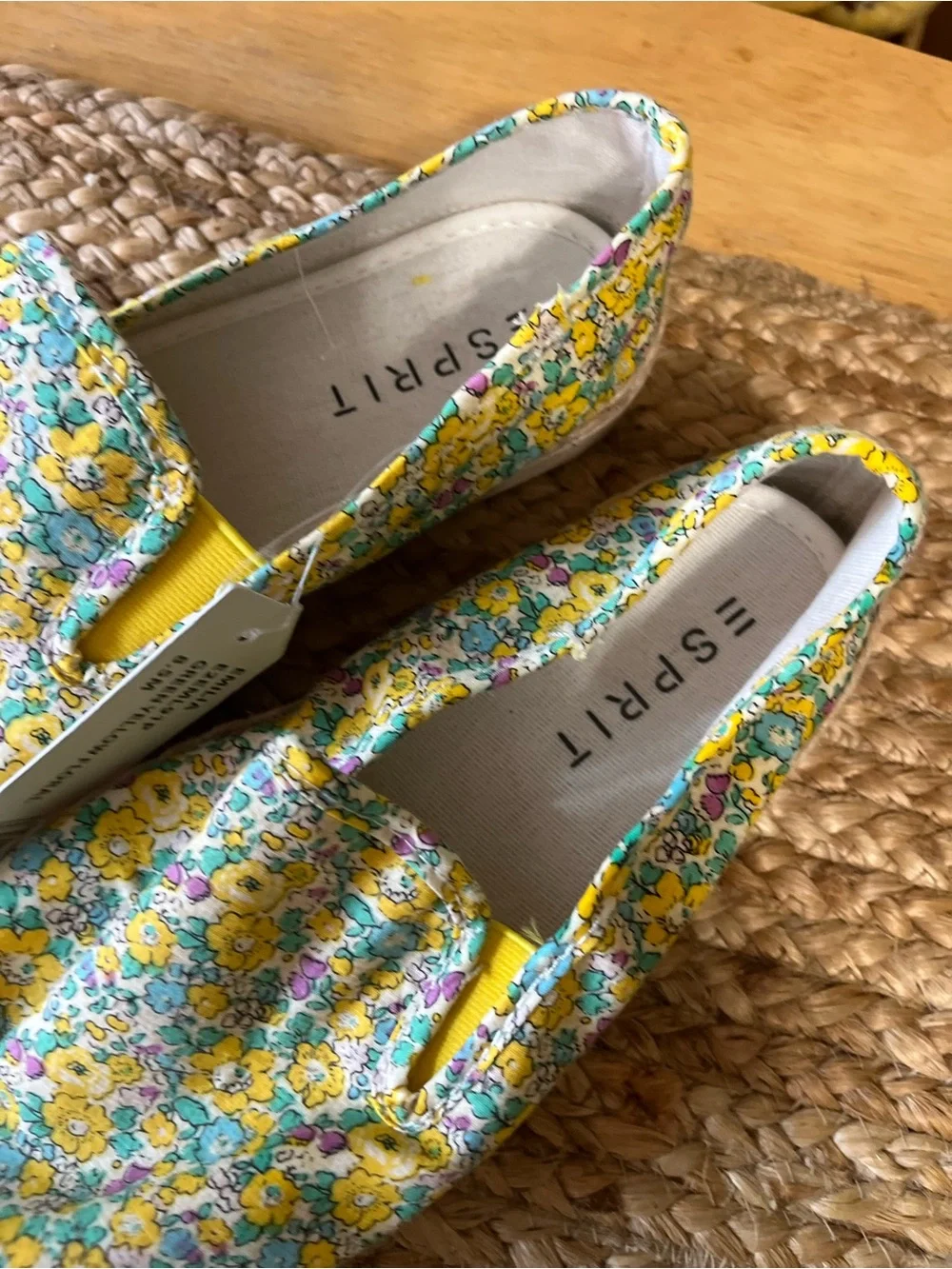 Esprit Yellow Floral Slip-On Espadrilles for Kids